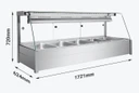 Bonvue BM17TC Angled Glass Countertop Wet and Dry Bain Marie (5 x GN 1/1)