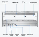 Bonvue BM17TC Angled Glass Countertop Wet and Dry Bain Marie (5 x GN 1/1)