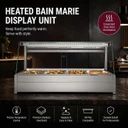 Bonvue BM17TC Angled Glass Countertop Wet and Dry Bain Marie (5 x GN 1/1)