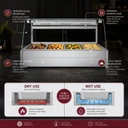 Bonvue BM17TC Angled Glass Countertop Wet and Dry Bain Marie (5 x GN 1/1)