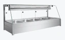 Bonvue BM17TC Angled Glass Countertop Wet and Dry Bain Marie (5 x GN 1/1)