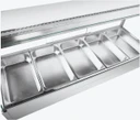 Bonvue BM17TC Angled Glass Countertop Wet and Dry Bain Marie (5 x GN 1/1)