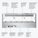Bonvue BM17SC Square Countertop Wet and Dry Bain Marie (5 x GN 1/1)
