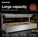 Bonvue BM17SC Square Countertop Wet and Dry Bain Marie (5 x GN 1/1)