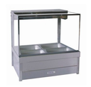 Roband 700mm Square Glass Hot Foodbar with Rear Roller Doors | S22RD