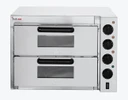 BakerMax EP-2T/15 Double Deck Pizza Oven | 15A Benchtop Oven