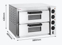 BakerMax EP-2T/15 Double Deck Pizza Oven | 15A Benchtop Oven