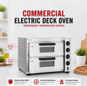 BakerMax Compact Countertop Double Deck Electric Pizza Oven EP-2T/15
