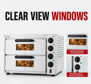 BakerMax Compact Countertop Double Deck Electric Pizza Oven EP-2T/15
