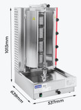 GasMax Semi-automatic 4 Burner NG Kebab Machine KB-4