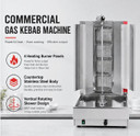 GasMax Semi-automatic 4 Burner NG Kebab Machine KB-4