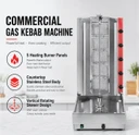 Gasmax KB-5 5 Burner Natural Gas Kebab Machine 56kg | 10A