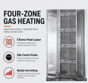 Gasmax KB-5 5 Burner Natural Gas Kebab Machine 56kg | 10A