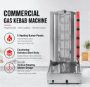 GasMax Semi-automatic 5 Burner LPG Kebab Machine KB-5LPG