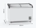Thermaster SD-406K Curved Glass Sliding Lid Chest Freezer – 406L Display