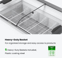 Thermaster SD-406K Curved Glass Sliding Lid Chest Freezer – 406L Display