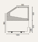 Exquisite IC16T 16 Tubs Ice Cream Scooping Freezer