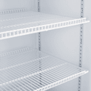 Upright Display Fridge 885L 2 Doors Flat Glass White