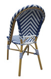 Bolero Parisian Style Rattan Side Chair Blue (Pack of 2)