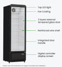 Thermaster Upright Glass Door Beverage Fridge - SDC-258B