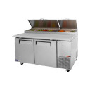 Turbo Air CTPR-67SD 2 Doors Solid Pizza Prep Fridge Turbo Air CTPR-67SD 2 Doors Solid Pizza Prep Fridge