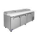 Turbo Air CTPR-93SD 3 Door Solid Pizza Prep Fridge Turbo Air CTPR-93SD 3 Door Solid Pizza Prep Fridge