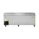 Turbo Air CTPR-93SD 3 Door Solid Pizza Prep Fridge Turbo Air CTPR-93SD 3 Door Solid Pizza Prep Fridge