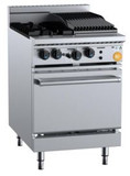 B+S K+ KOV-SB2-CBR3 - Oven w/ 2 Open Burners 300mm Char Broiler