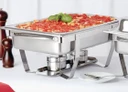 Olympia S299 Milan Commercial Stainless Steel Chafing Dish Set (4 Pack – 36 Litre Total Capacity)