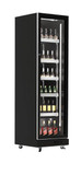 Exquisite DC410 One Glass Door Upright Display Fridge Black 390 Litre