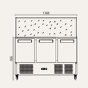 Exquisite SBC380 Saladette Food Preparation Refrigerator Static 368L