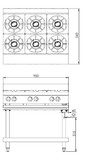 Smeg SPBT6 Professional Boiling Top 6 Burner
