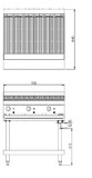 Smeg SPCB9 Professional Char Broiler 900 mm