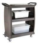 Vogue DN585 Polypropylene 3-Tier Commercial Mobile Utility Trolley (90kg Capacity)