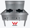 Gasmax Stainless Steel Waterless LPG Double Wok Chimney Burner - WW-2LC