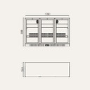 Exquisite UBC330S Three Sliding Doors Backbar Display Refrigerators