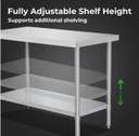 WB7-0800/A Stainless Steel Workbench