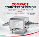 Bakermax Electric Conveyor Pizza Ovens - HX-14EP