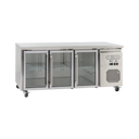 Exquisite SSC400G Three Glass Doors Underbench Storage Refrigerator Slimline