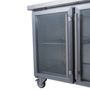 Exquisite SSC400G Three Glass Doors Underbench Storage Refrigerator Slimline