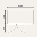Exquisite USC260H Two Solid Doors Underbench Storage Refrigerator