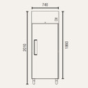 Exquisite GSC650H One Solid Door Upright Storage Refrigerator