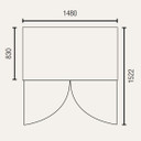 Exquisite GSC1410G 1476L Double Glass Door Upright Refrigerator