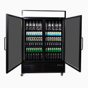 Bromic UC1250GDL-NR Upright Display Fridge 1266L 2 Door Flat Glass Lightbox