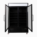 Bromic UC1250GDL-NR Upright Display Fridge 1266L 2 Door Flat Glass Lightbox
