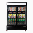 Bromic UF1250GDL-NR Upright Display Freezer 1266L 2 Door Flat Glass Lightbox