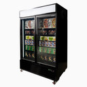 Bromic UF1250GDL-NR Upright Display Freezer 1266L 2 Door Flat Glass Lightbox