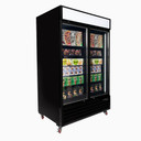 Bromic UF1250GDL-NR Upright Display Freezer 1266L 2 Door Flat Glass Lightbox