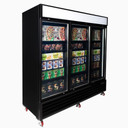 Bromic UF1980GDL-NR Upright Display Freezer 1980L 3 Door Flat Glass Lightbox