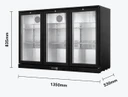 Thermaster Under Bench Three Door Bar Fridge/ Cooler - LG-330HC